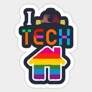 I love Tech House Sticker